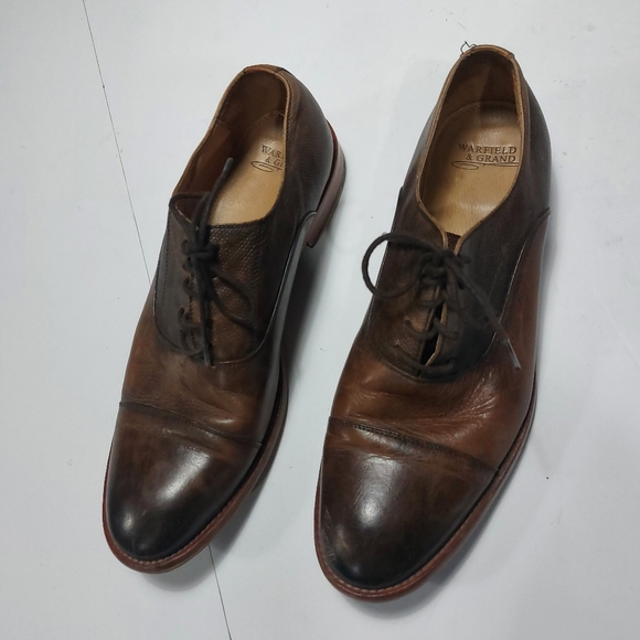 WARFIELD & GRANT Men's Tan Oxford Dress Shoe Leather Size US10 - Picture 3 of 11